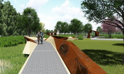 新疆乌鲁木齐 - 城北主干道沿线绿道公园景观方案设计